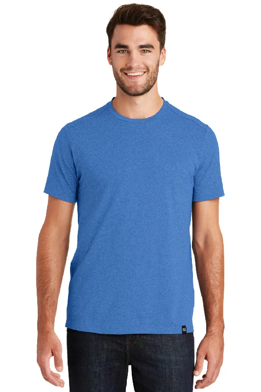 Men’s short-sleeve nook shirts-New Era Mens Heritage Short Sleeve Crewneck T-Shirt - Heather Royal Blue