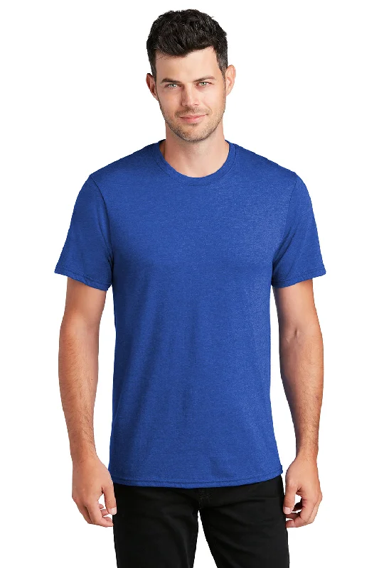 Men’s short-sleeve ash shirts-Port & Company Mens Fan Favorite Short Sleeve Crewneck T-Shirt - Heather True Royal Blue