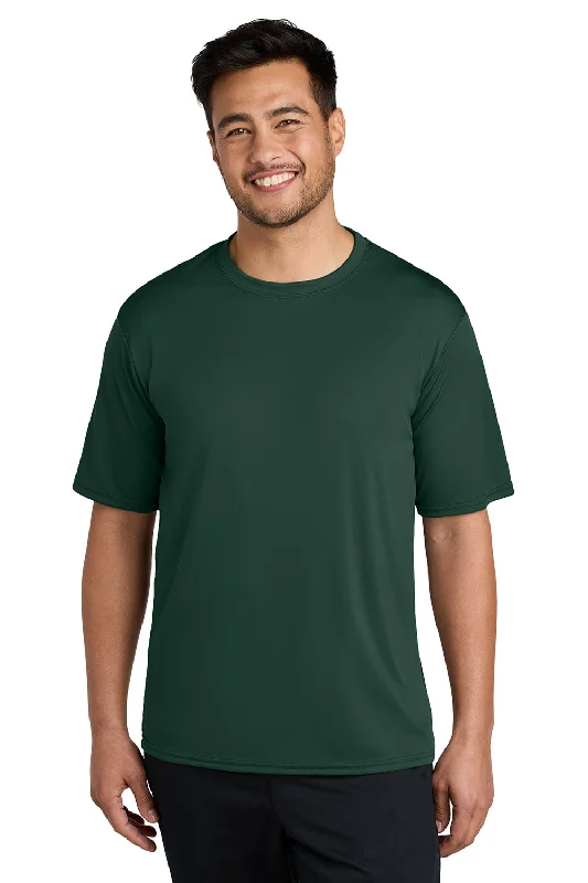 Men’s short-sleeve islet tops-Port & Company Mens Dry Zone Performance Moisture Wicking Short Sleeve Crewneck T-Shirt - Dark Green