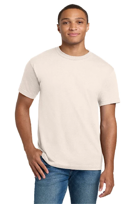 Men’s short-sleeve wold tops-Hanes Mens Beefy-T Short Sleeve Crewneck T-Shirt - Natural