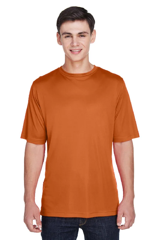 Men’s short-sleeve driftwood tops-Team 365 Mens Zone Performance Moisture Wicking Short Sleeve Crewneck T-Shirt - Burnt Orange