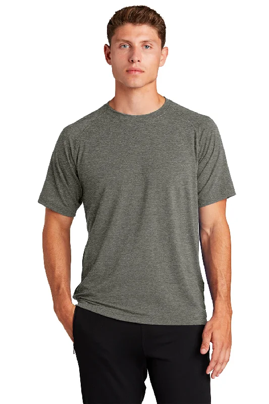 Men’s short-sleeve ember tees-Sport-Tek Mens Ultimate Performance Moisture Wicking Short Sleeve Crewneck T-Shirt - Heather Grey