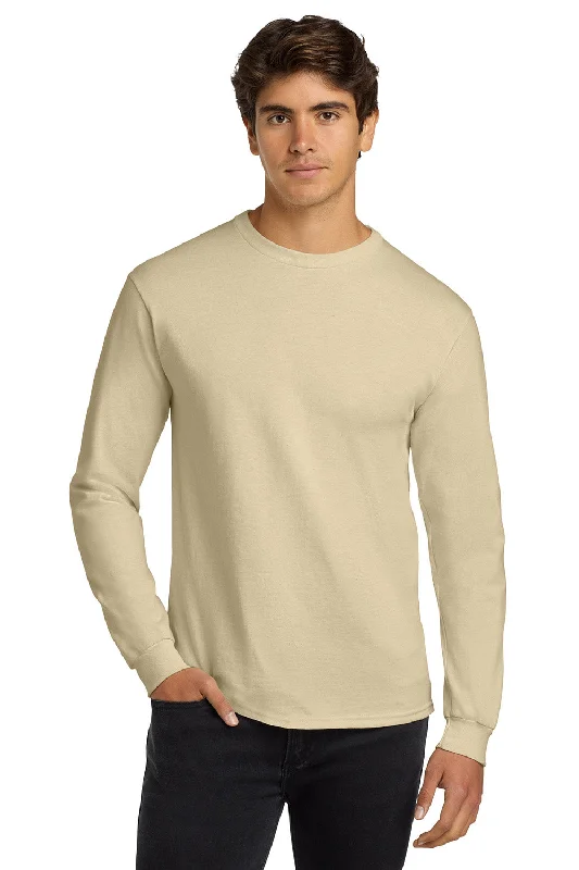 Men’s short-sleeve xylem tees-Gildan Mens Ultra Long Sleeve Crewneck T-Shirt - Sand