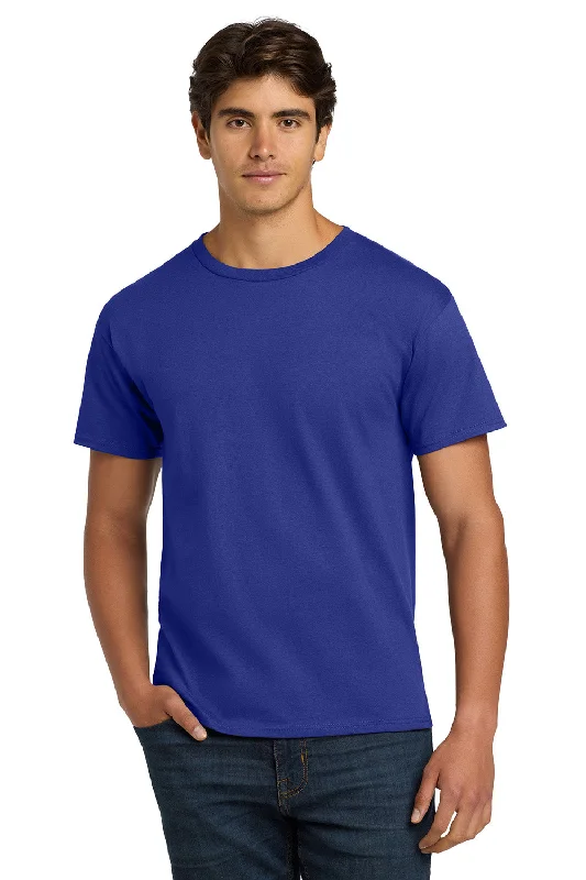 Men’s short-sleeve alder polos-Hanes Mens ComfortSoft Short Sleeve Crewneck T-Shirt - Deep Royal Blue