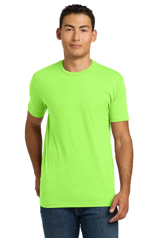 Men’s short-sleeve fane tees-Next Level Mens CVC Jersey Short Sleeve Crewneck T-Shirt - Neon Green