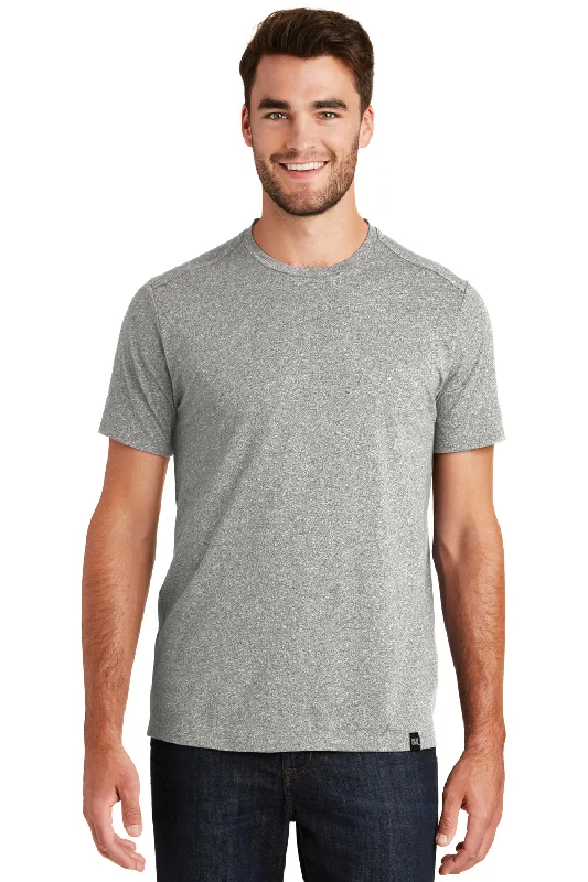 Men’s short-sleeve arbor tops-New Era Mens Heritage Short Sleeve Crewneck T-Shirt - Light Graphite Grey Twist