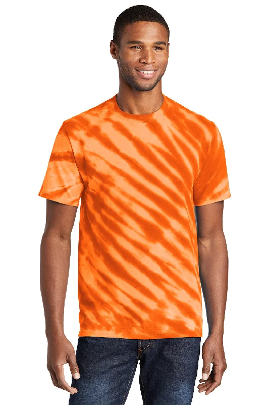 Men’s short-sleeve ledge shirts-Port & Company Mens Tie-Dye Short Sleeve Crewneck T-Shirt - Orange