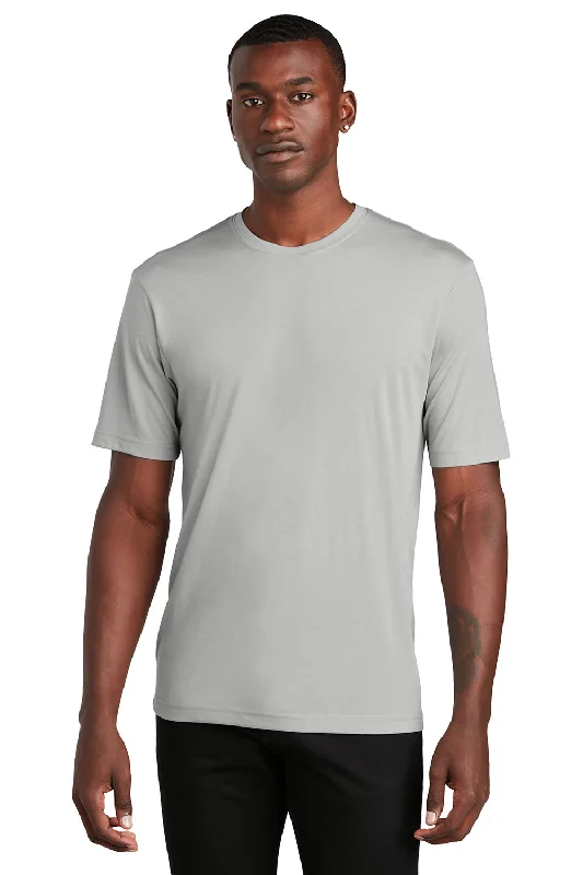 Men’s short-sleeve zephyr tees-Sport-Tek Mens Competitor Moisture Wicking Short Sleeve Crewneck T-Shirt - Silver Grey