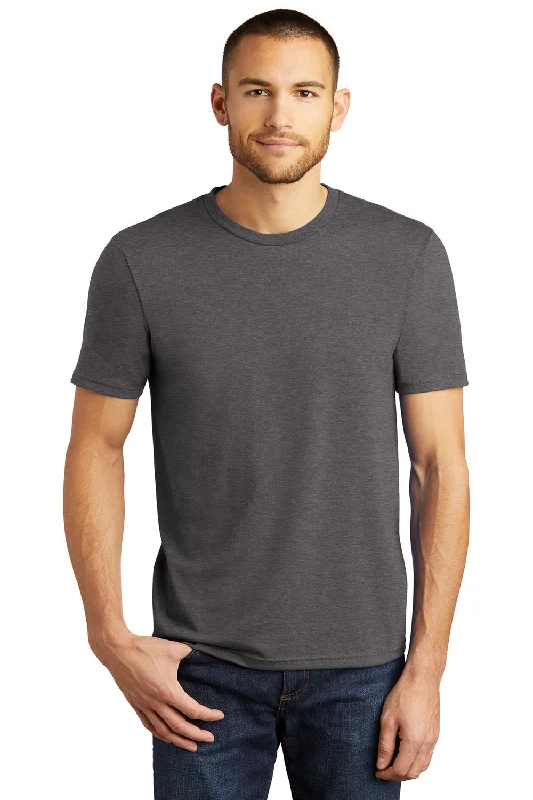 Men’s short-sleeve urn tops-District Mens Perfect Tri Short Sleeve Crewneck T-Shirt - Heather Charcoal Grey