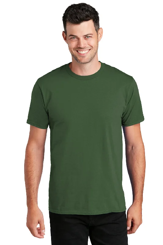 Men’s short-sleeve xylem shirts-Port & Company Mens Fan Favorite Short Sleeve Crewneck T-Shirt - Olive Green