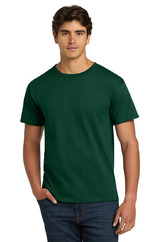 Men’s short-sleeve fell tees-Hanes Mens ComfortSoft Short Sleeve Crewneck T-Shirt - Deep Forest Green