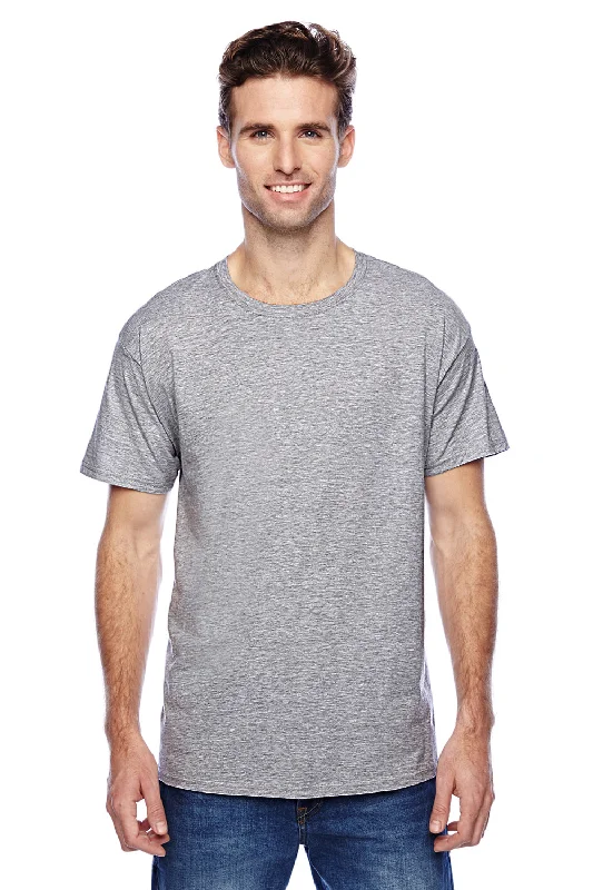 Men’s short-sleeve bight shirts-Hanes Mens X-Temp Moisture Wicking Short Sleeve Crewneck T-Shirt - Light Steel Grey - Closeout