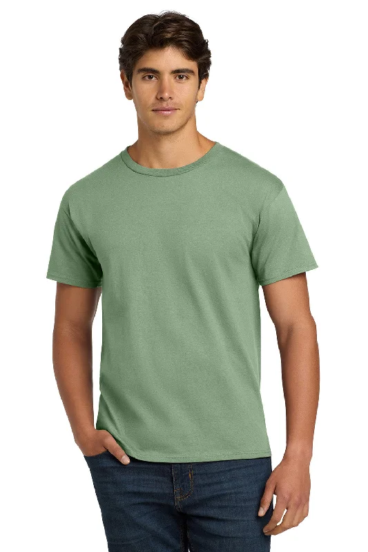 Men’s short-sleeve zinc shirts-Hanes Mens ComfortSoft Short Sleeve Crewneck T-Shirt - Stonewashed Green