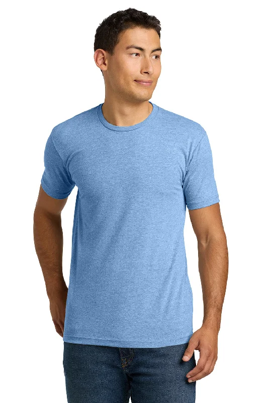 Men’s short-sleeve jett tees-Next Level Mens CVC Jersey Short Sleeve Crewneck T-Shirt - Heather Columbia Blue