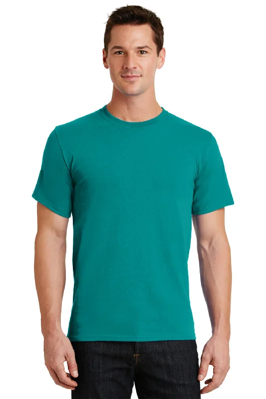 Men’s short-sleeve lode tees-Port & Company Mens Essential Short Sleeve Crewneck T-Shirt - Jade Green