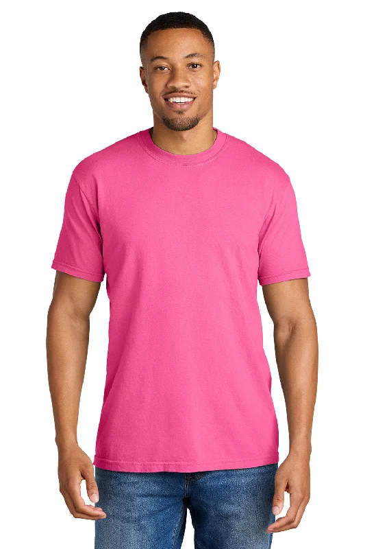 Men’s short-sleeve purl shirts-Comfort Colors Mens Short Sleeve Crewneck T-Shirt - Neon Pink