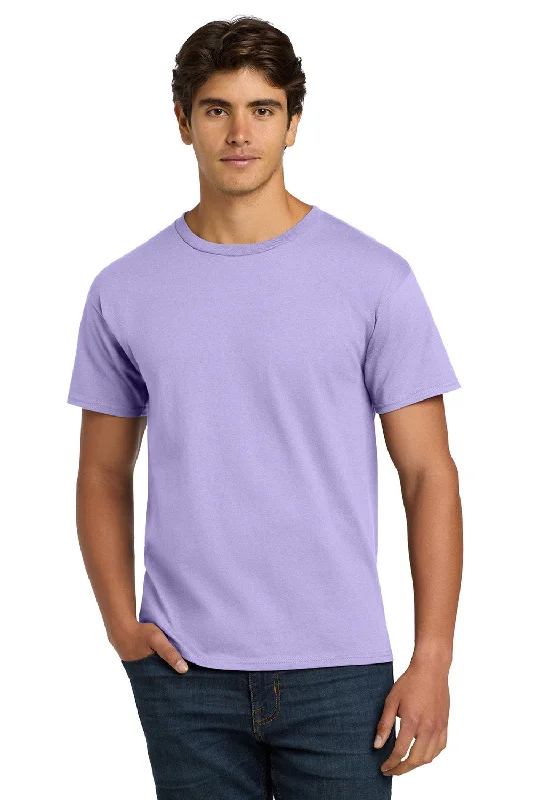 Men’s short-sleeve acre tops-Hanes Mens ComfortSoft Short Sleeve Crewneck T-Shirt - Lavender Purple