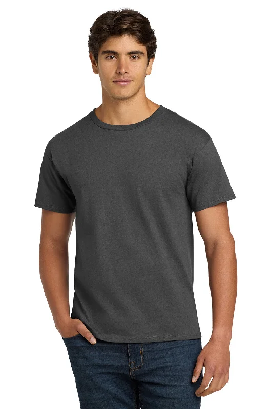 Men’s short-sleeve crag polos-Hanes Mens ComfortSoft Short Sleeve Crewneck T-Shirt - Smoke Grey