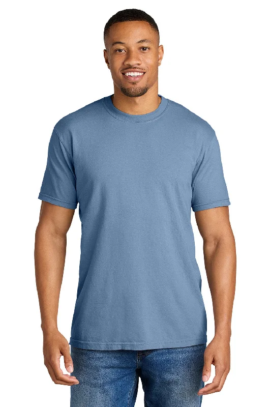 Men’s short-sleeve xeric shirts-Comfort Colors Mens Short Sleeve Crewneck T-Shirt - Washed Denim Blue