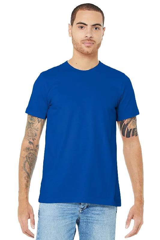 Men’s short-sleeve ebb polos-Bella + Canvas Mens Jersey Short Sleeve Crewneck T-Shirt - True Royal Blue