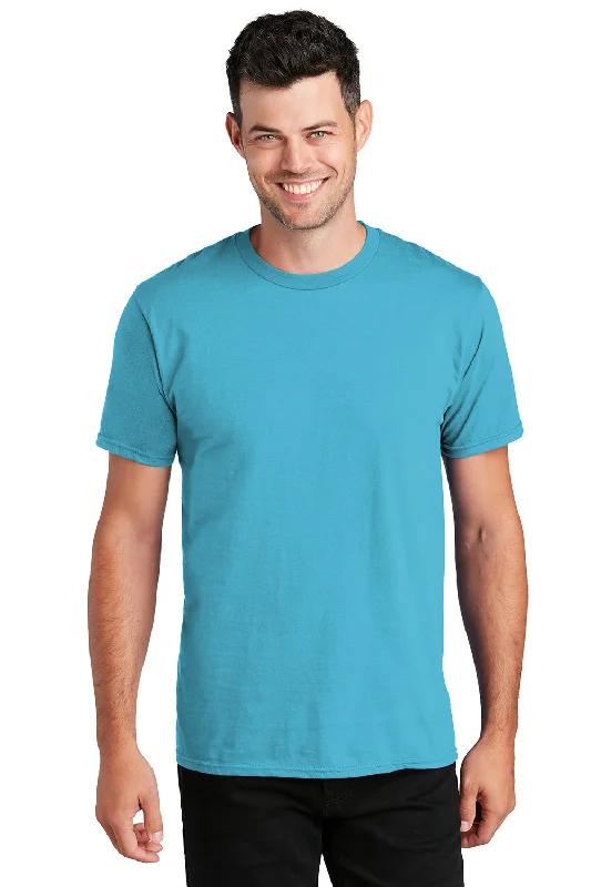 Men’s short-sleeve jetstream polos-Port & Company Mens Fan Favorite Short Sleeve Crewneck T-Shirt - Tidal Wave Blue