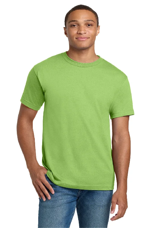 Men’s short-sleeve jost shirts-Hanes Mens Beefy-T Short Sleeve Crewneck T-Shirt - Lime Green