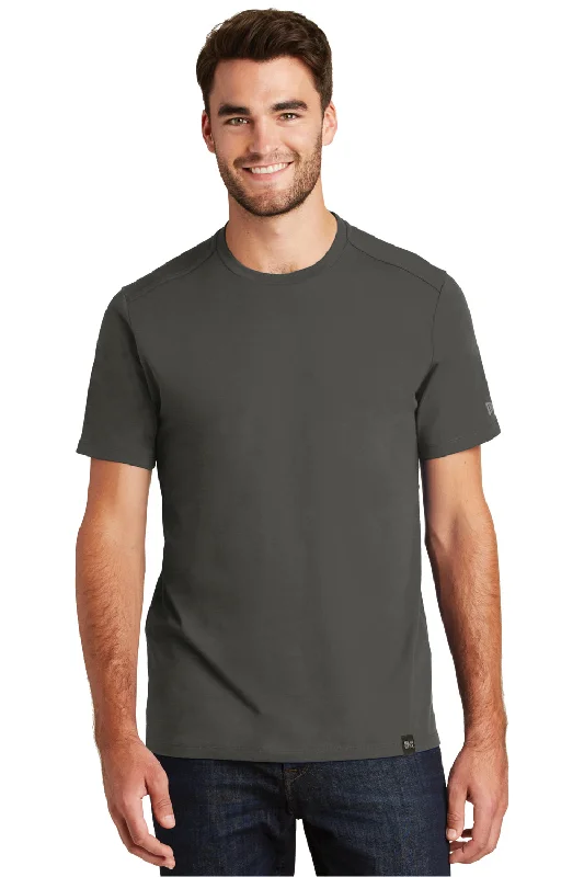 Men’s short-sleeve pike shirts-New Era Mens Heritage Short Sleeve Crewneck T-Shirt - Graphite Grey