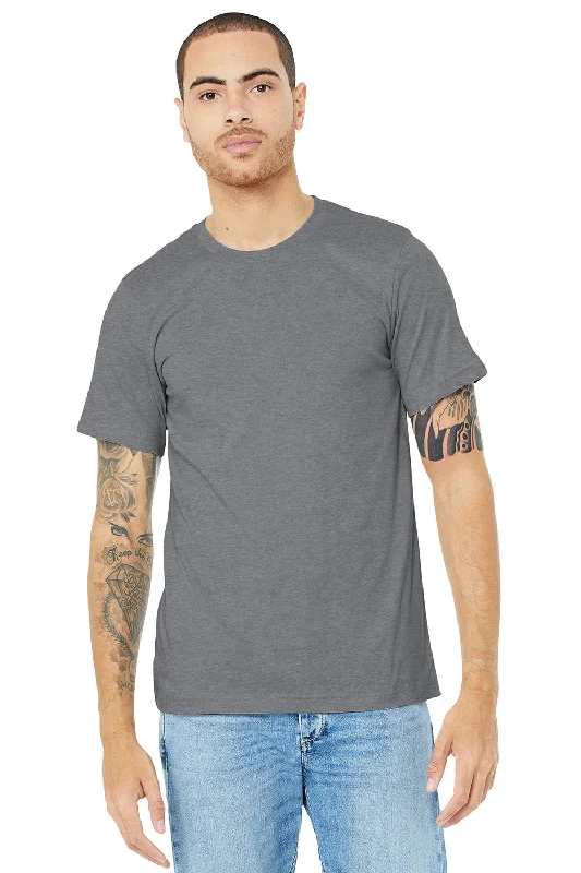 Men’s short-sleeve xylem tees-Bella + Canvas Mens Heather CVC Short Sleeve Crewneck T-Shirt - Heather Storm Grey