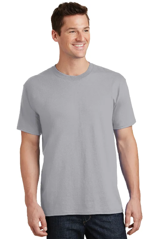 Men’s short-sleeve fell tees-Port & Company Mens Core Short Sleeve Crewneck T-Shirt - Silver Grey