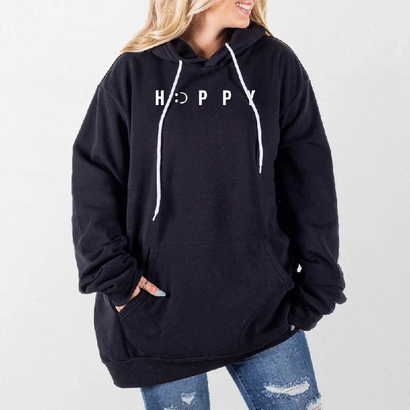 mens hoodie for athletic layering-Happy Face Giant Hoodie