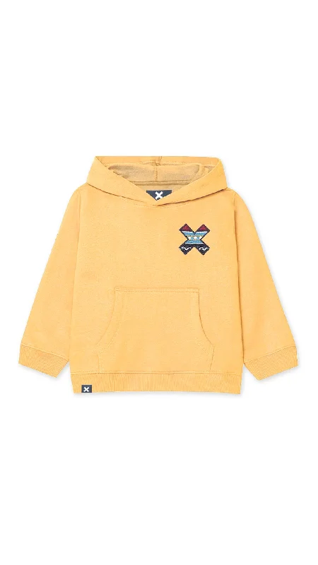 mens hoodie for stylish warm-ups-HOODIE KIDS CLASSIC AMARILLO CLARO