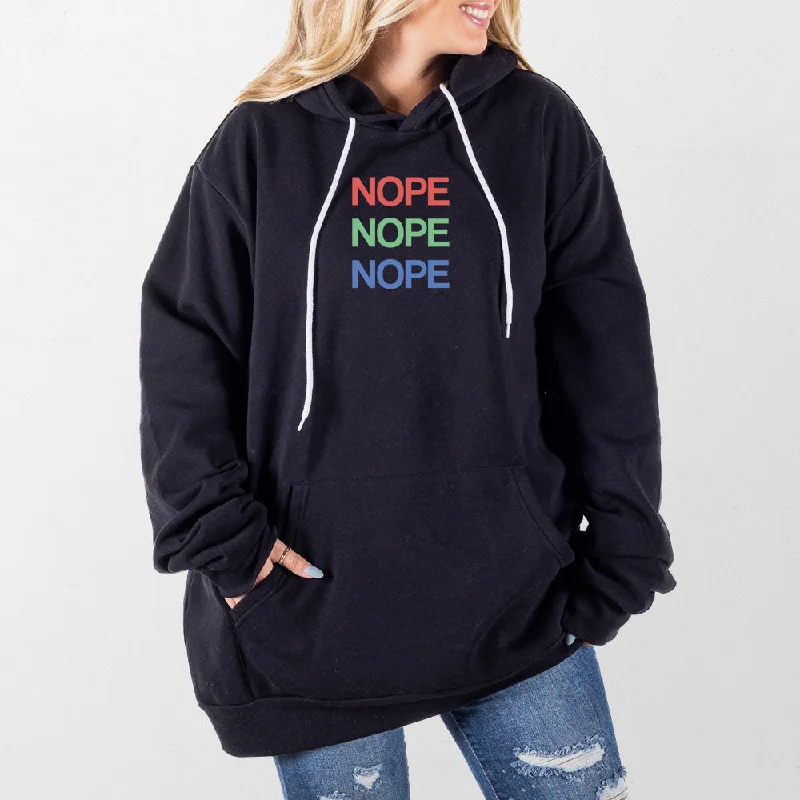 mens hoodie for warm-weather sports-Nope Giant Hoodie