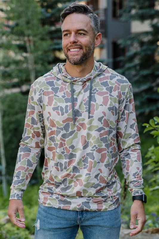 mens hoodie with minimalistic style-Performance Hoodie - Driftwood Camo