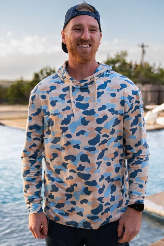 mens hoodie with unique print-Performance Hoodie - Rockport Camo