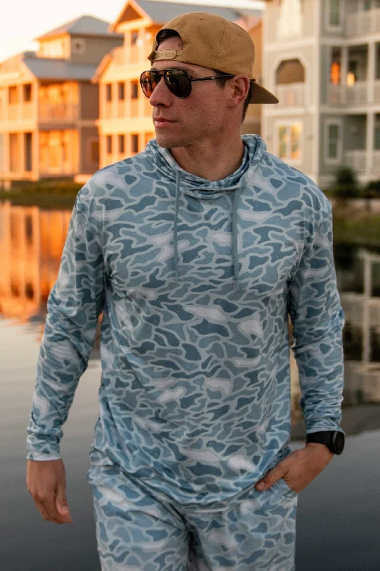 mens hoodie with multi-purpose wear-Performance Hoodie - Seaside Camo