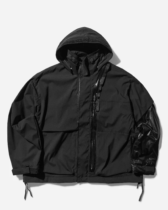 men's jackets with four-season wear-Men's Encapsulated Nylon Interops Jacket Black