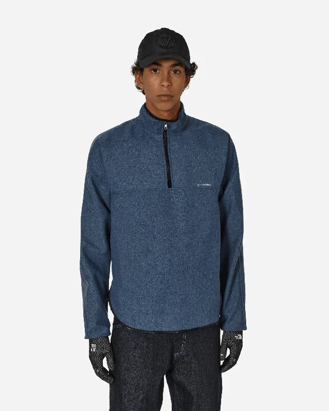 men's fleece outerwear jackets-Bag Jacket Peppered Blue