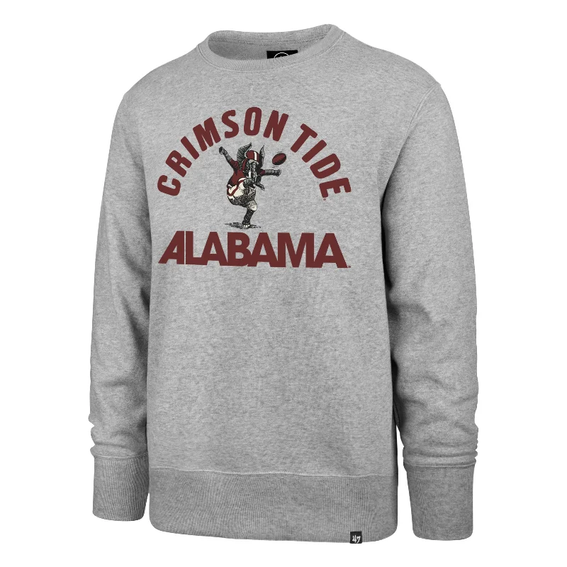 mens hoodie with simple zip-up closure-ALABAMA CRIMSON TIDE VINTAGE '47 HEADLINE CREW