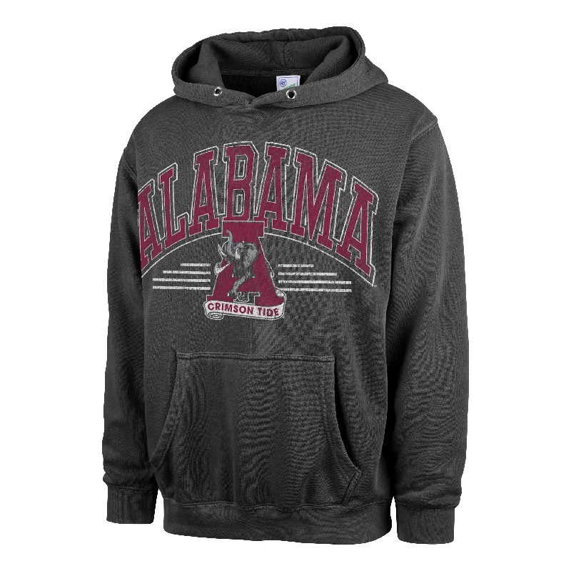 mens hoodie for gym to street style-ALABAMA CRIMSON TIDE VINTAGE SUN FADE '47 PIERCE HOOD