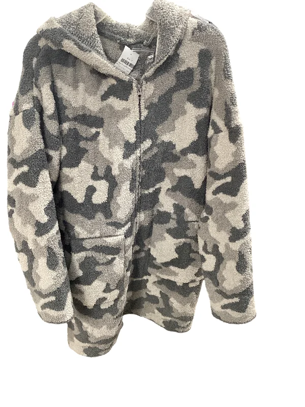 men's jackets with zippered hood-Barefoot Dreams Men's Jacket Camo L