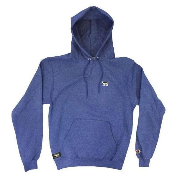 mens hoodie for stylish chilly mornings-Black Sheep Champion Pullover Hoody Blue Heather