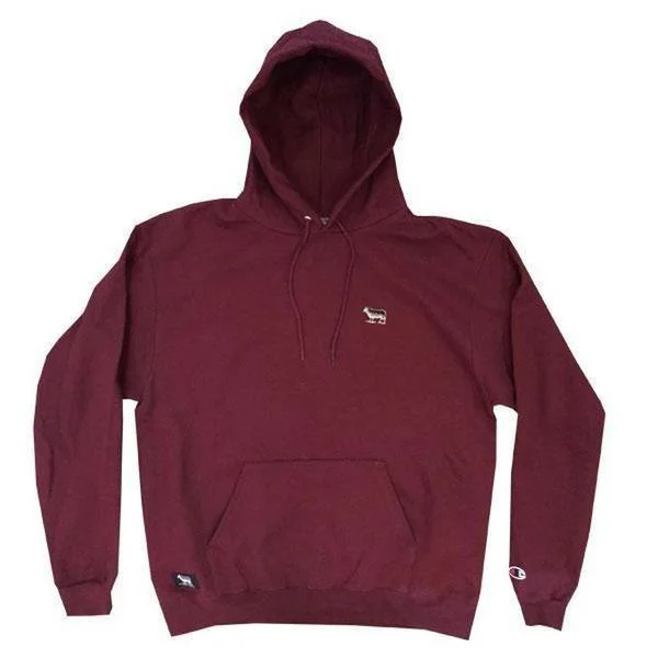 mens hoodie for stylish active days-Black Sheep Champion Pullover Hoody Maroon