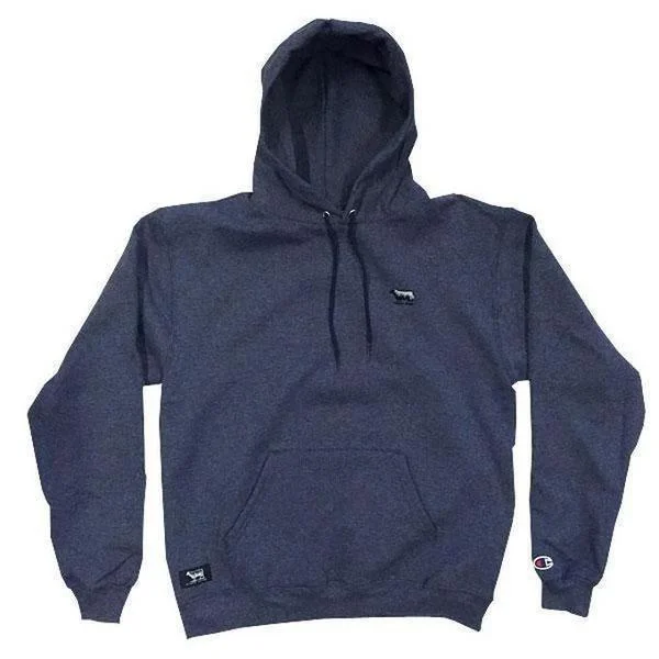 mens hoodie with sport-inspired details-Black Sheep Champion Pullover Hoody Navy Heather