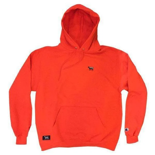 mens hoodie for cool breezy days-Black Sheep Champion Pullover Hoody Orange