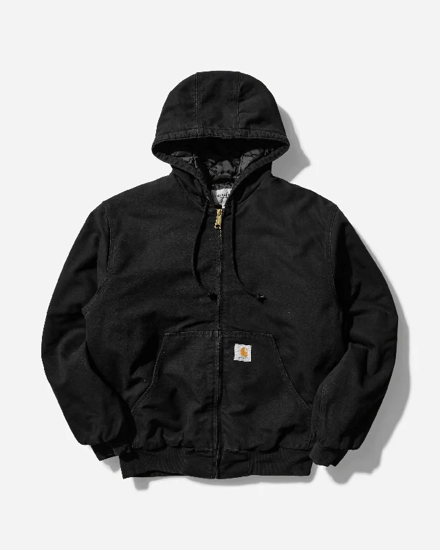 men's jackets for skiing trips-Men's OG Active Jacket Black (Aged Canvas)