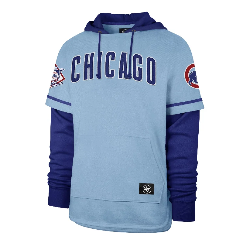 mens hoodie for trendy layered looks-CHICAGO CUBS TRIFECTA '47 SHORTSTOP PULLOVER HOOD