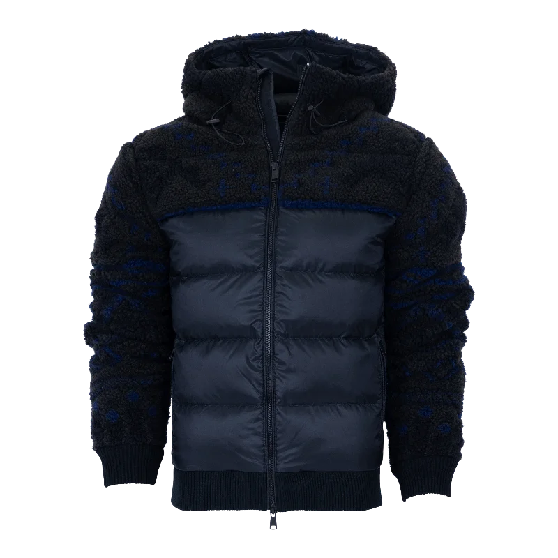 men's waterproof jackets for winter-Cody Sherpa Hybrid Hooded Jacket