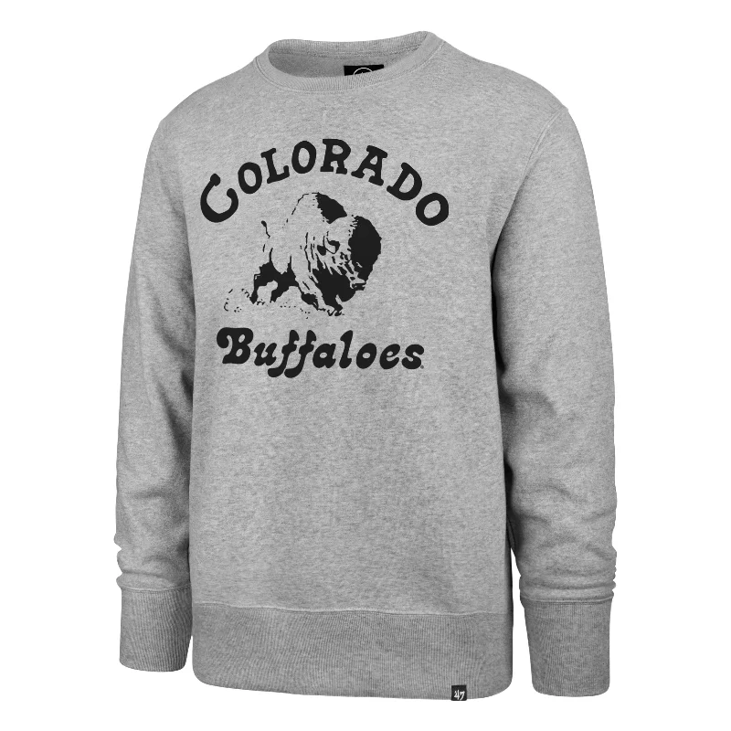 mens hoodie for comfortable layering option-COLORADO BUFFALOES VINTAGE IMPRINT '47 HEADLINE CREW