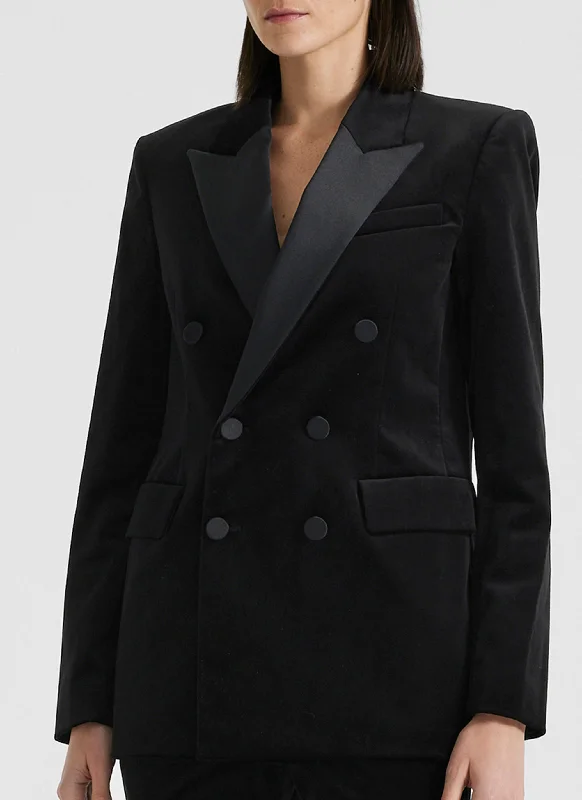 men's jackets with breathable mesh lining-Declan Velvet Tailored Jacket