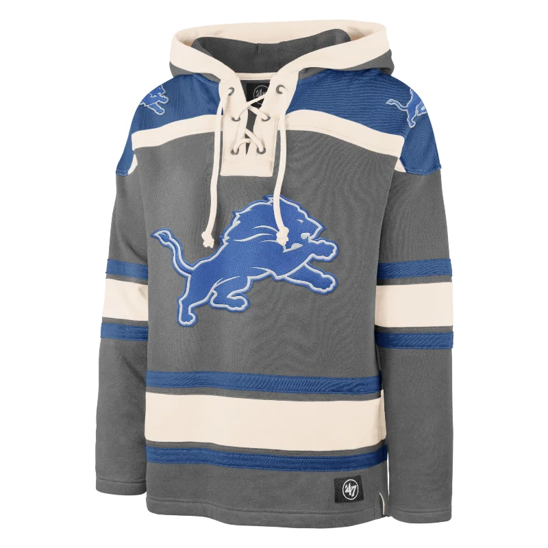 mens hoodie for stylish yet comfy wear-DETROIT LIONS SUPERIOR '47 LACER HOOD